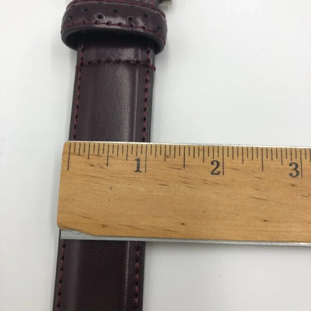 Stacy Adams Men's Burgundy Brown Geniune Leather Belt 46 Inch